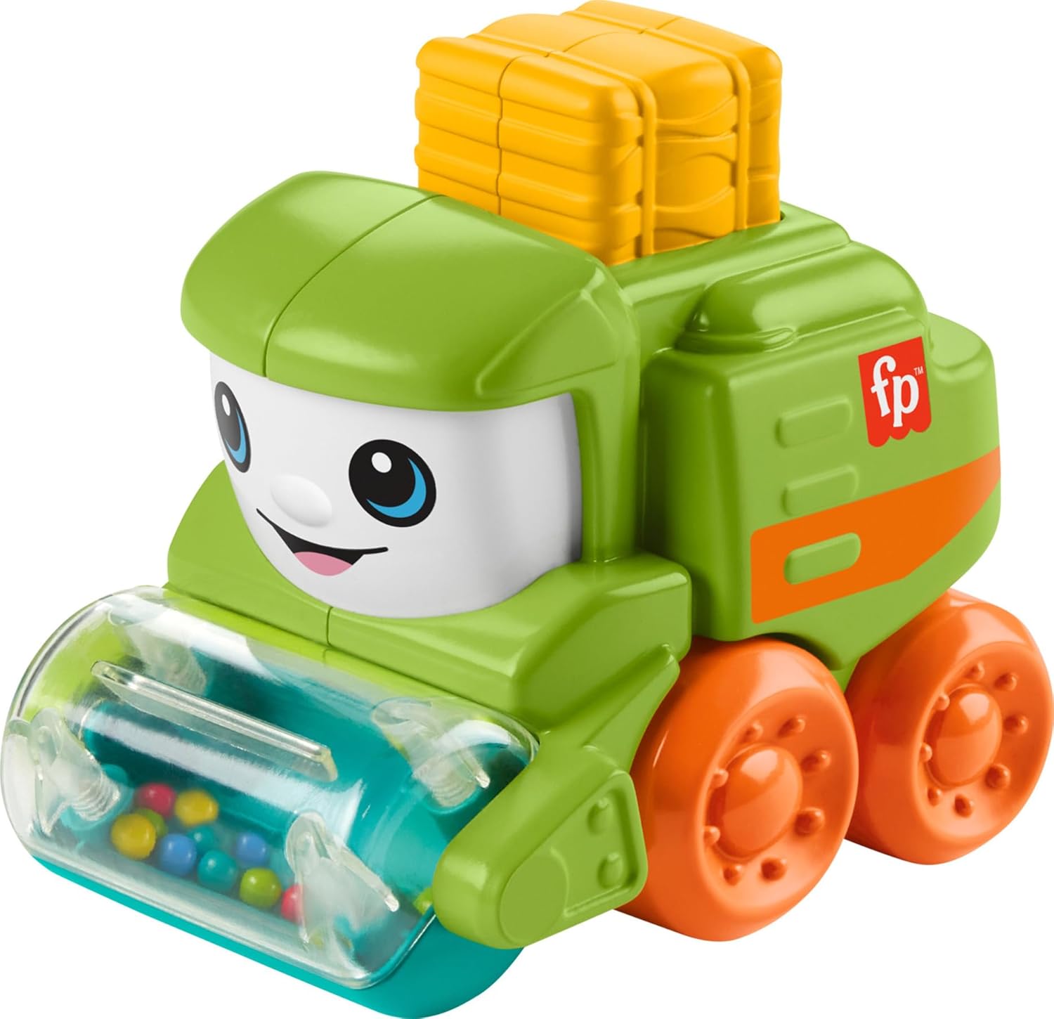 Fisher-Price Baby Toy Rollin’ Tractor Push-Along Vehicle wit…