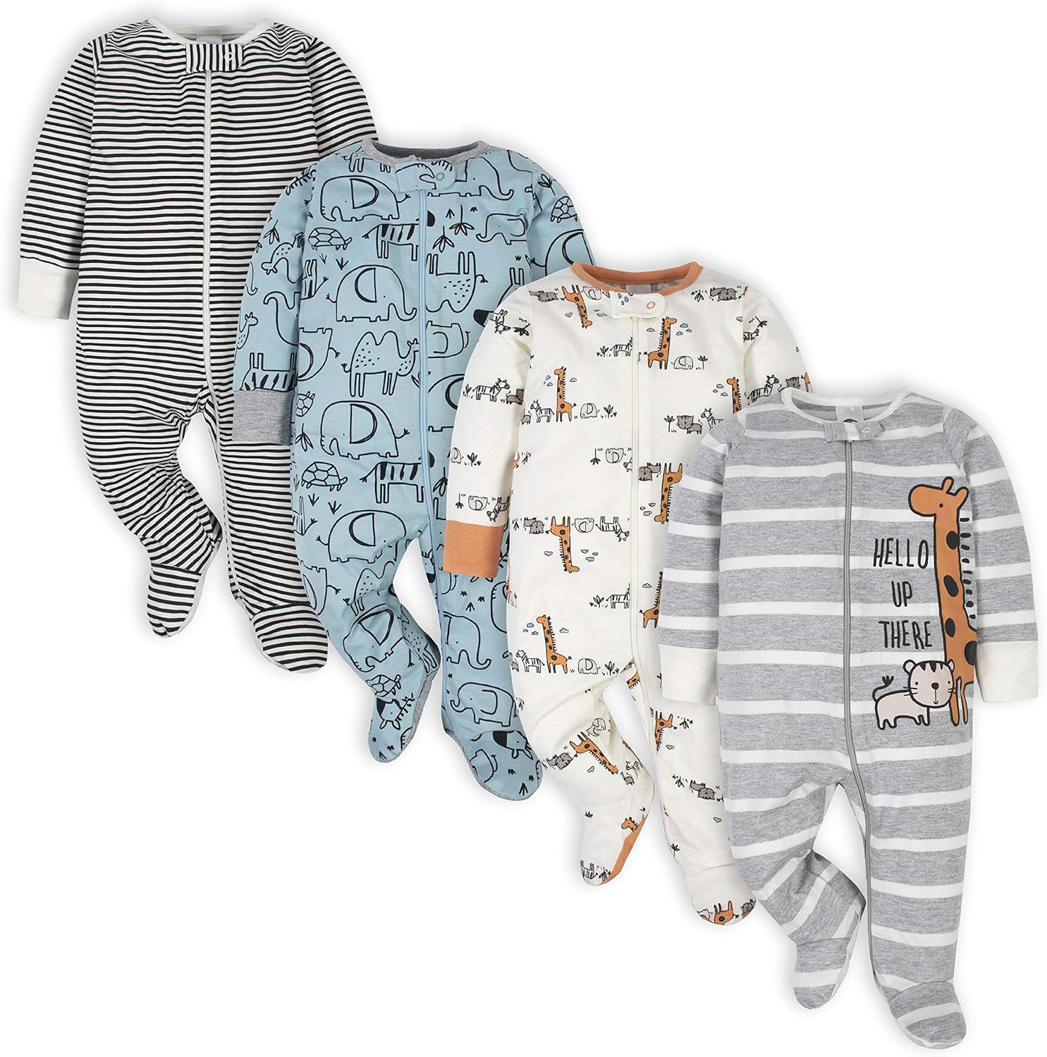 Gerber Baby Boys 4 Pack Sleep ‘N Play Footie