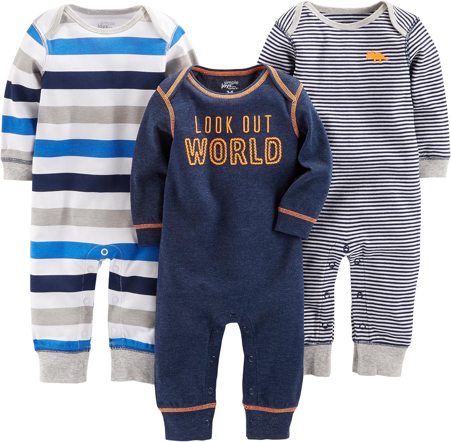 Simple Joys by Carter’s baby-boys 3-pack Jumpsuits