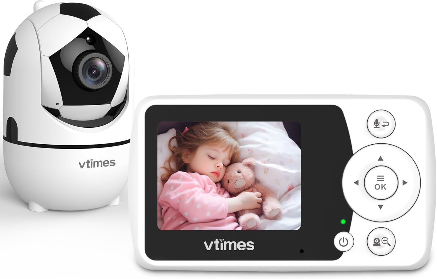 Video Baby Monitor with Camera and Audio – LCD Screen, Baby …