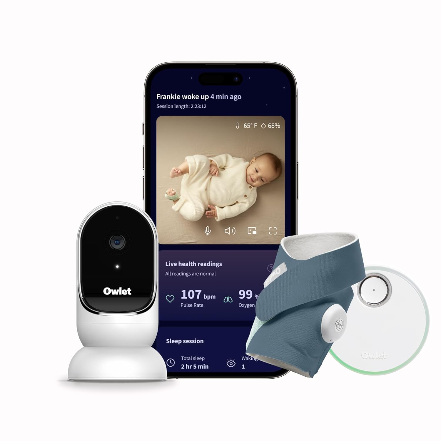 Owlet® Dream Duo Smart Baby Monitor: FDA-Cleared Dream Sock®…