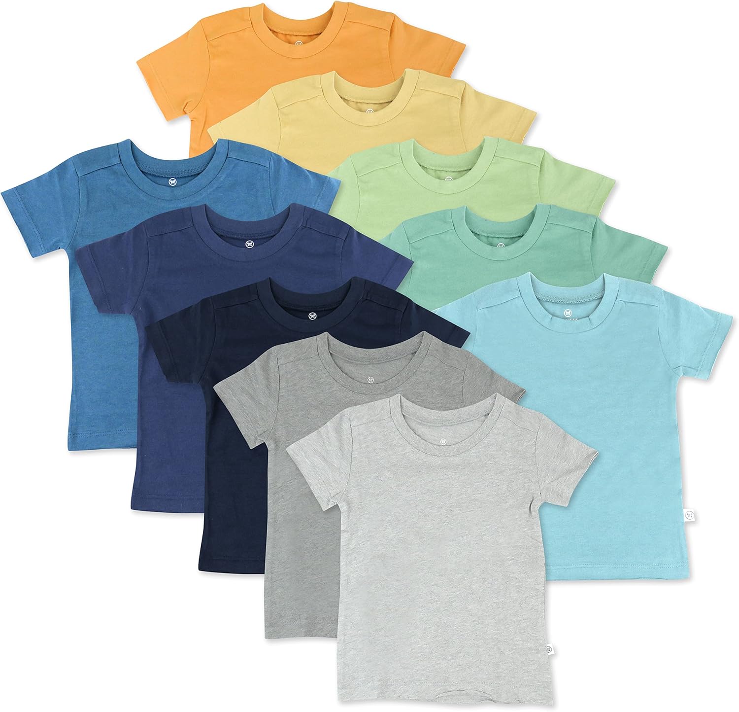 HonestBaby Multipack Short Sleeve T-Shirt Tee 100% Organic C…