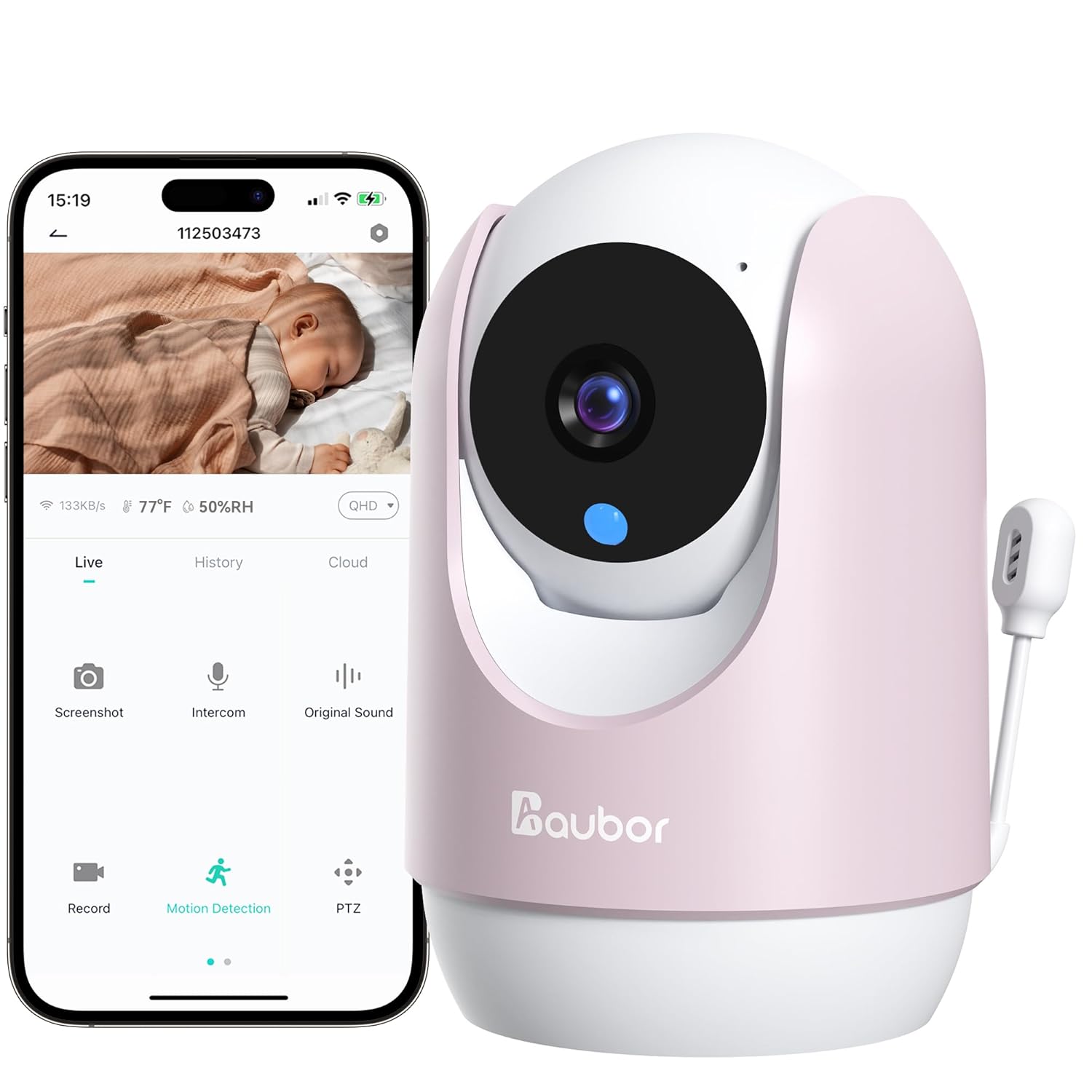 AUBOR 2K Smart Baby Monitor with Camera and Audio,5G/2.4G Wi…