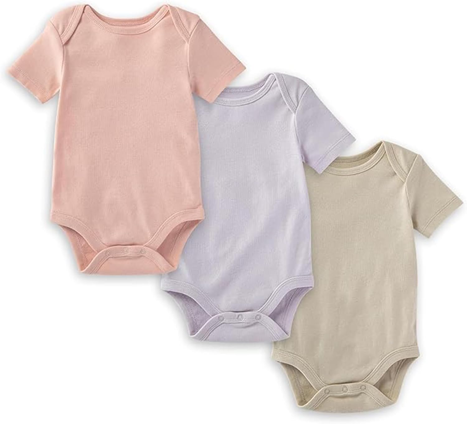 Burt’s Bees Baby Bodysuits, 3-Pack Long & Short-Sleeve One-P…