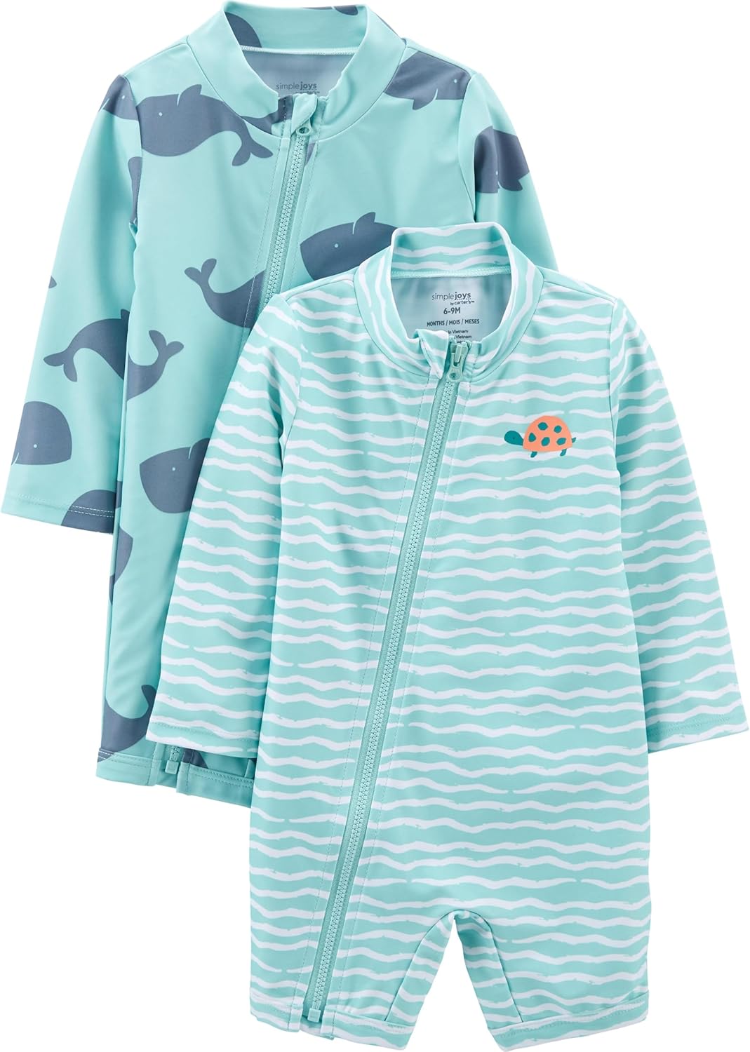 Simple Joys by Carter’s Boys’ 2-Pack 1-Piece Zip Rashguards