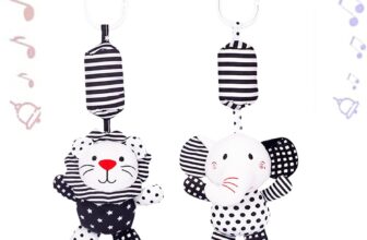 2Pcs Hanging Rattle Toys for Babies, Hanging Baby Toy, Car S...