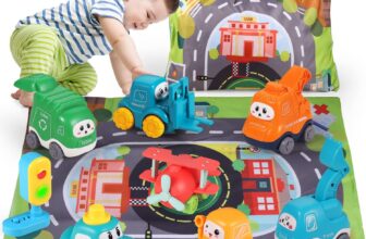 ALASOU 7 PCS Baby Cranes Car Toys with Playmat/Storage Bag|1...