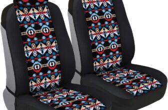 BDK Blue Aztec Car Seat Covers for Front Seats, 2 Pack – Geo...