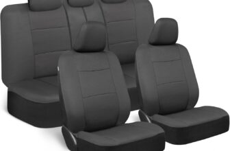 BDK PolyPro Car Seat Covers Full Set in Solid Charcoal – Fro...