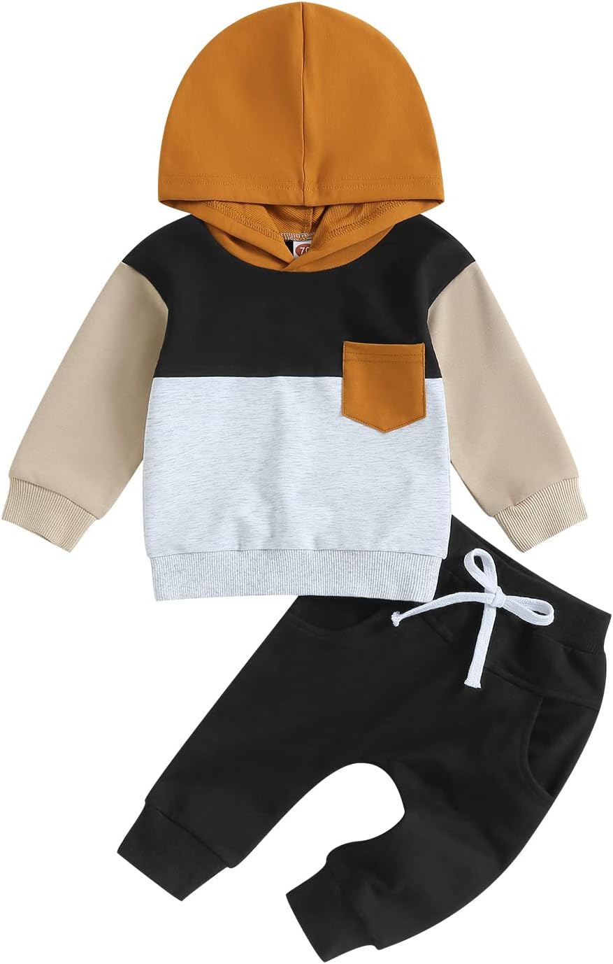 Baby Boy Clothes 6 12 18 24M Pants Set Long Sleeve Contrast …