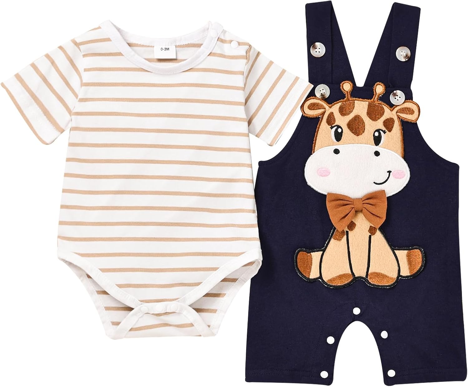 Baby Boy Clothes Newborn Outfits Stripe Romper Infant Cartoo…