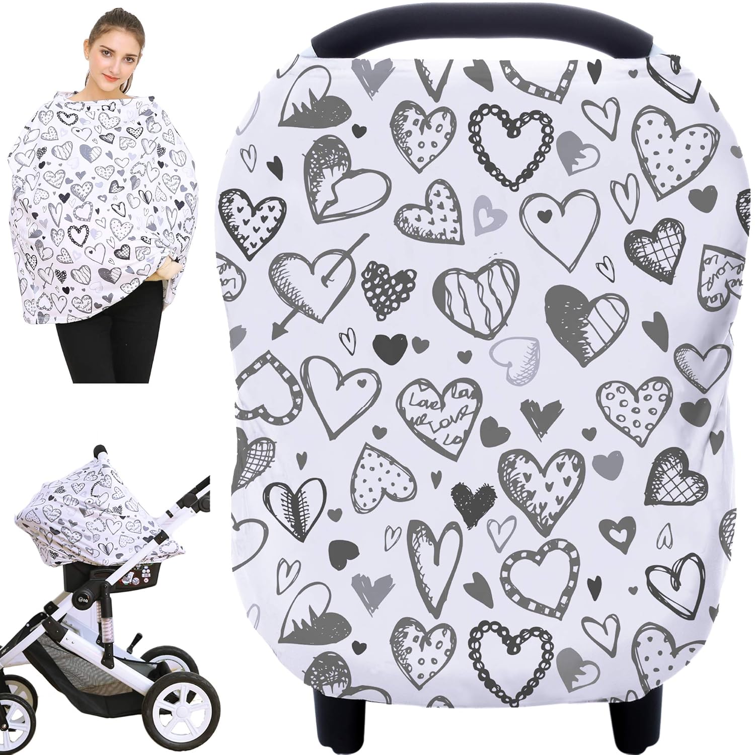 Baby Car Seat Covers, Carseat Canopy, Boys Girls Privacy Bre…