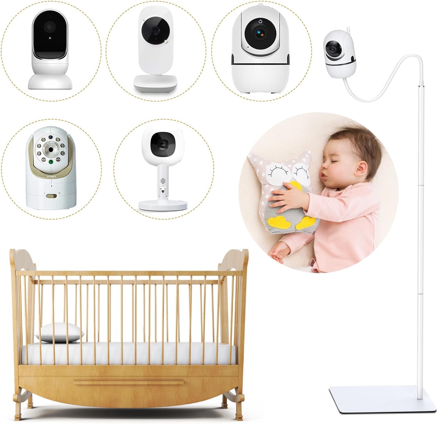 Baby Monitor Floor Stand Holder Compatible with Optics DXR-8…