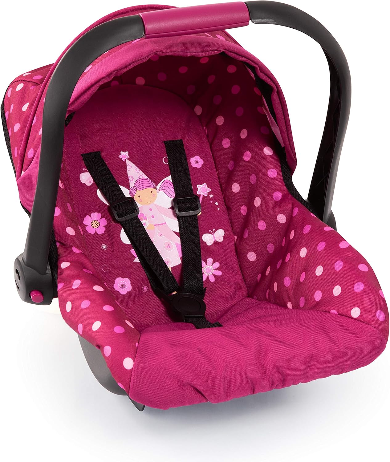 Bayer Design Baby Doll Deluxe Car Seat with Canopy- Polka do…