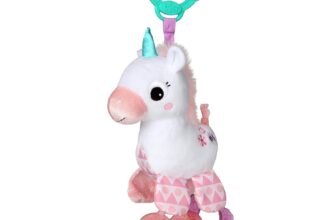 Bright Starts Unicorn Sparkle & Shine Plush Take-Along Strol...