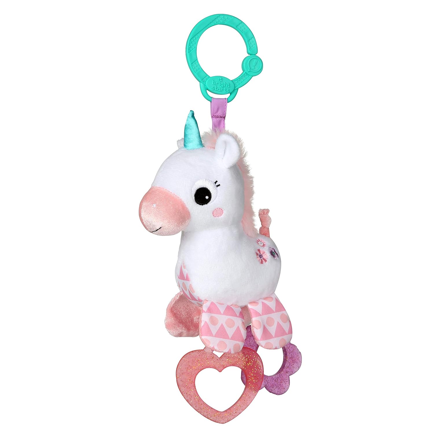 Bright Starts Unicorn Sparkle & Shine Plush Take-Along Strol…