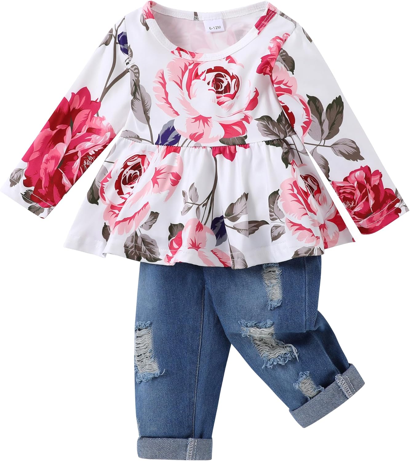 CARETOO Girls Clothes Outfits, Cute Baby Girl Floral Short S…