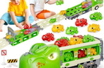 Dinosaur Truck Toys for 2 3 4 5 6 7 Year Boy Toddler, Foldab...