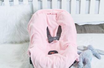 EVERYDAY KIDS Pastel Pink Baby Car Seat Blanket for Baby and...