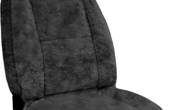 Eurow Sheepskin Seat Cover, 56 by 23 Inches, Gray