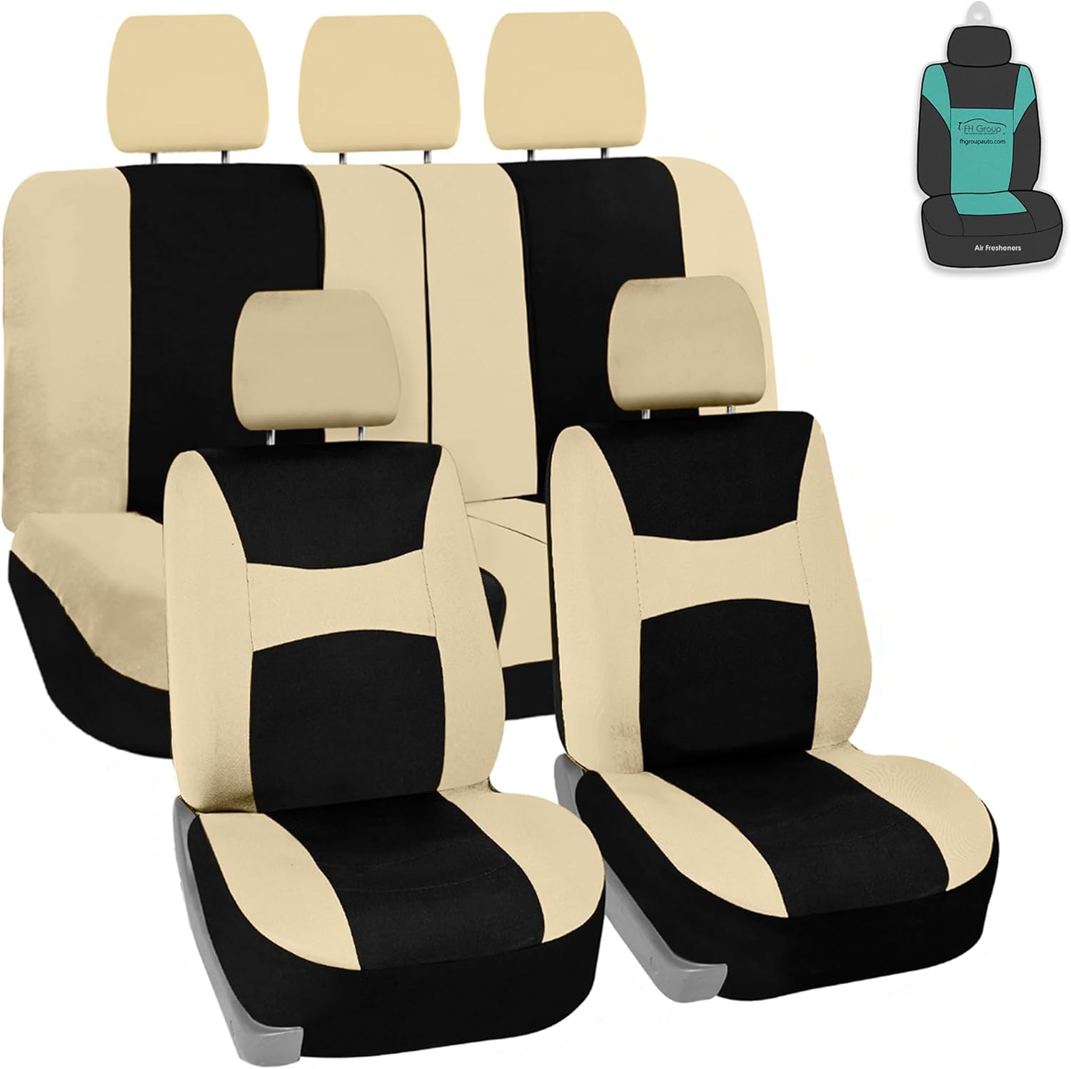 FH Group Full Set Light and Breezy Car Interior Covers-Front…