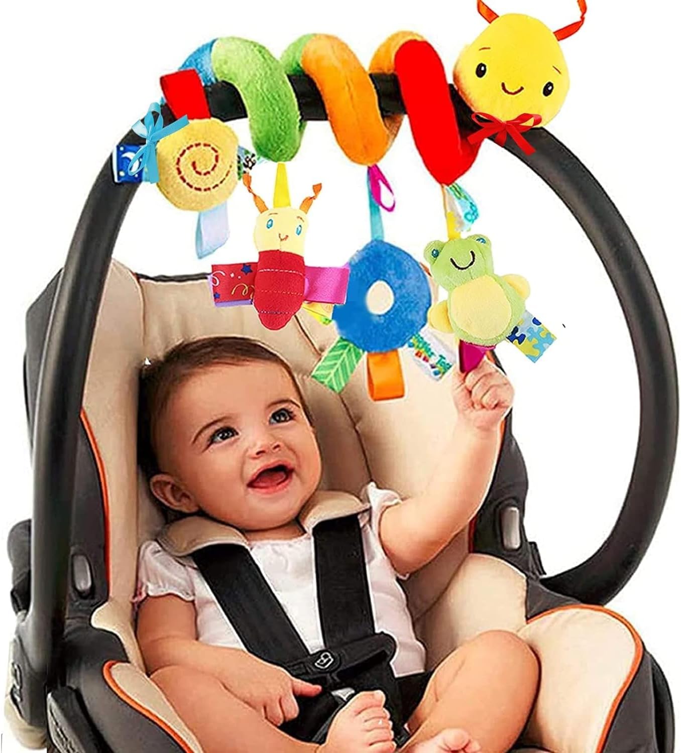 FPVERA Spiral Car Seat & Stroller Activity Toy – Baby Sensor…