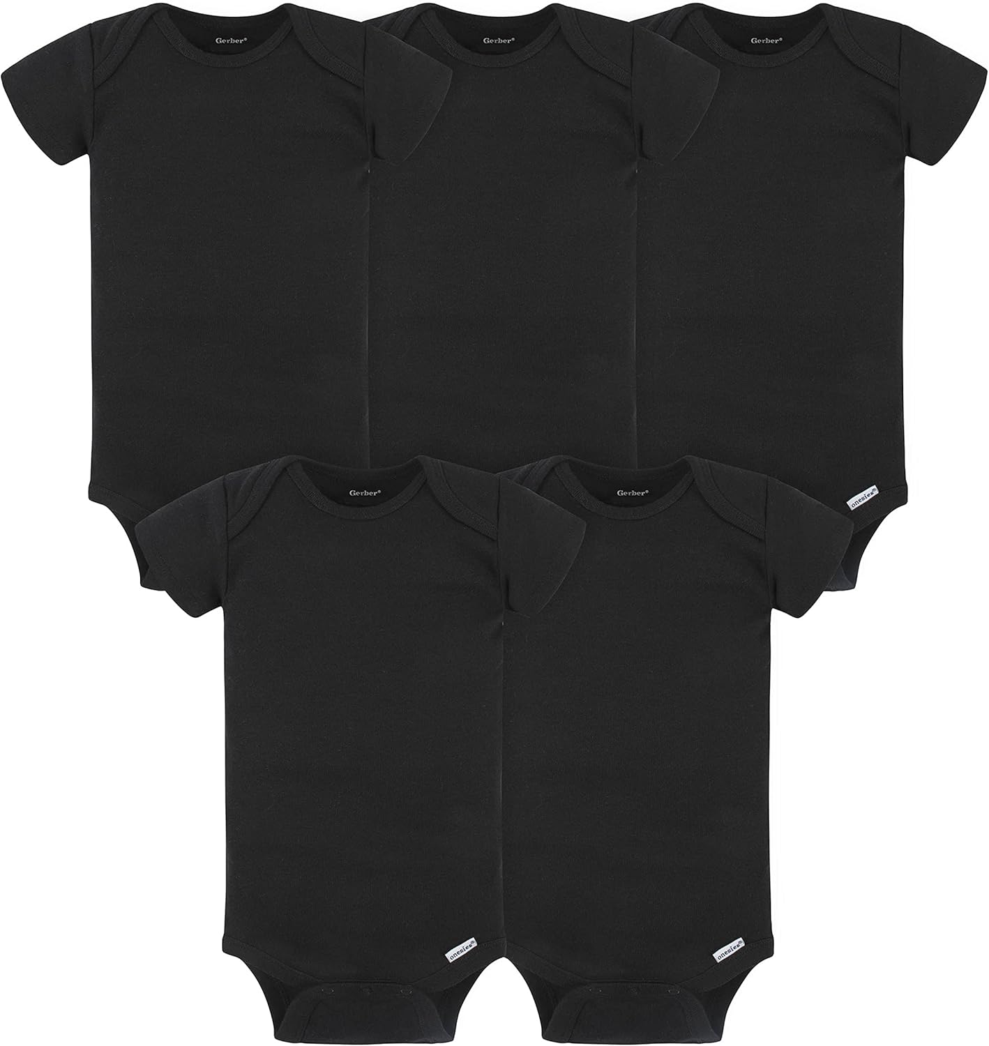 Gerber Baby-Girls 5-Pack Solid Onesies Bodysuits