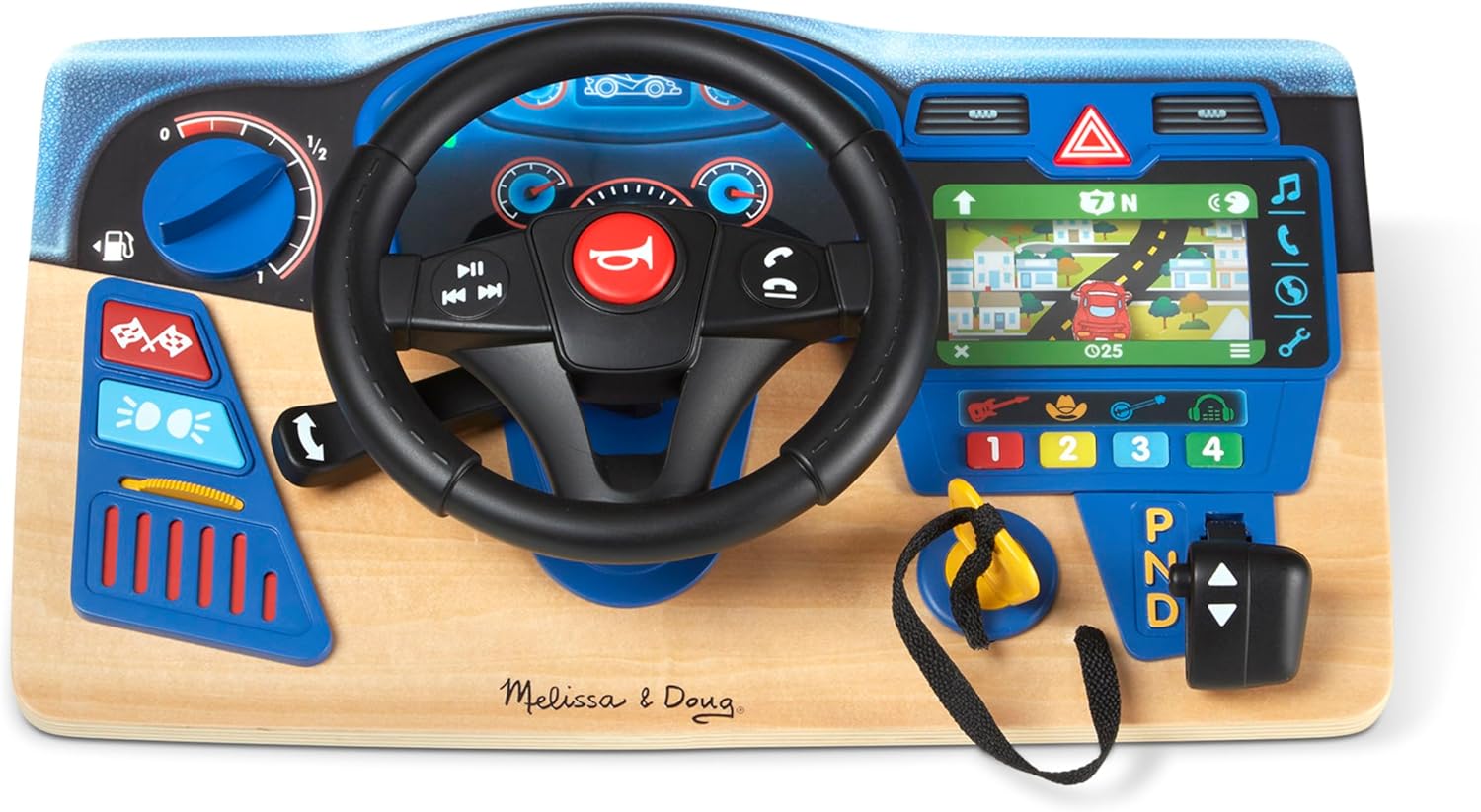 Melissa & Doug Vroom & Zoom Interactive Wooden Dashboard Ste…