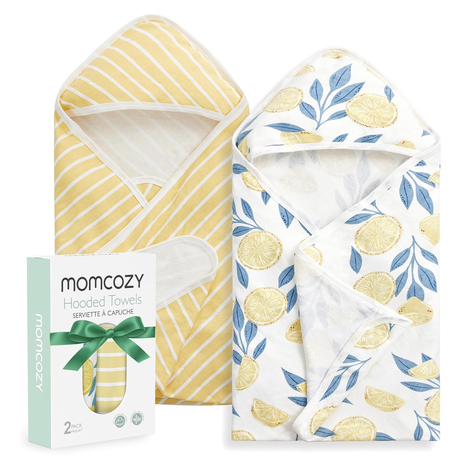 Momcozy Baby Hooded Towel, 2 Pack Baby Towel Set, Super Soft…