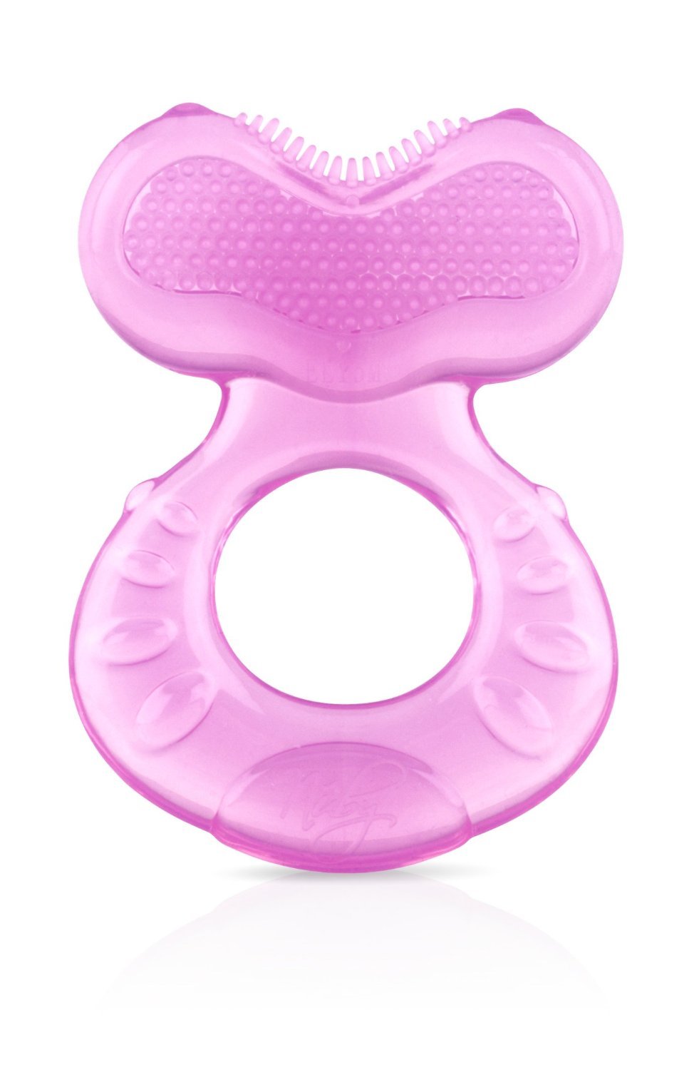 Nuby Silicone Teethe-eez Teether with Bristles, Includes Hyg…