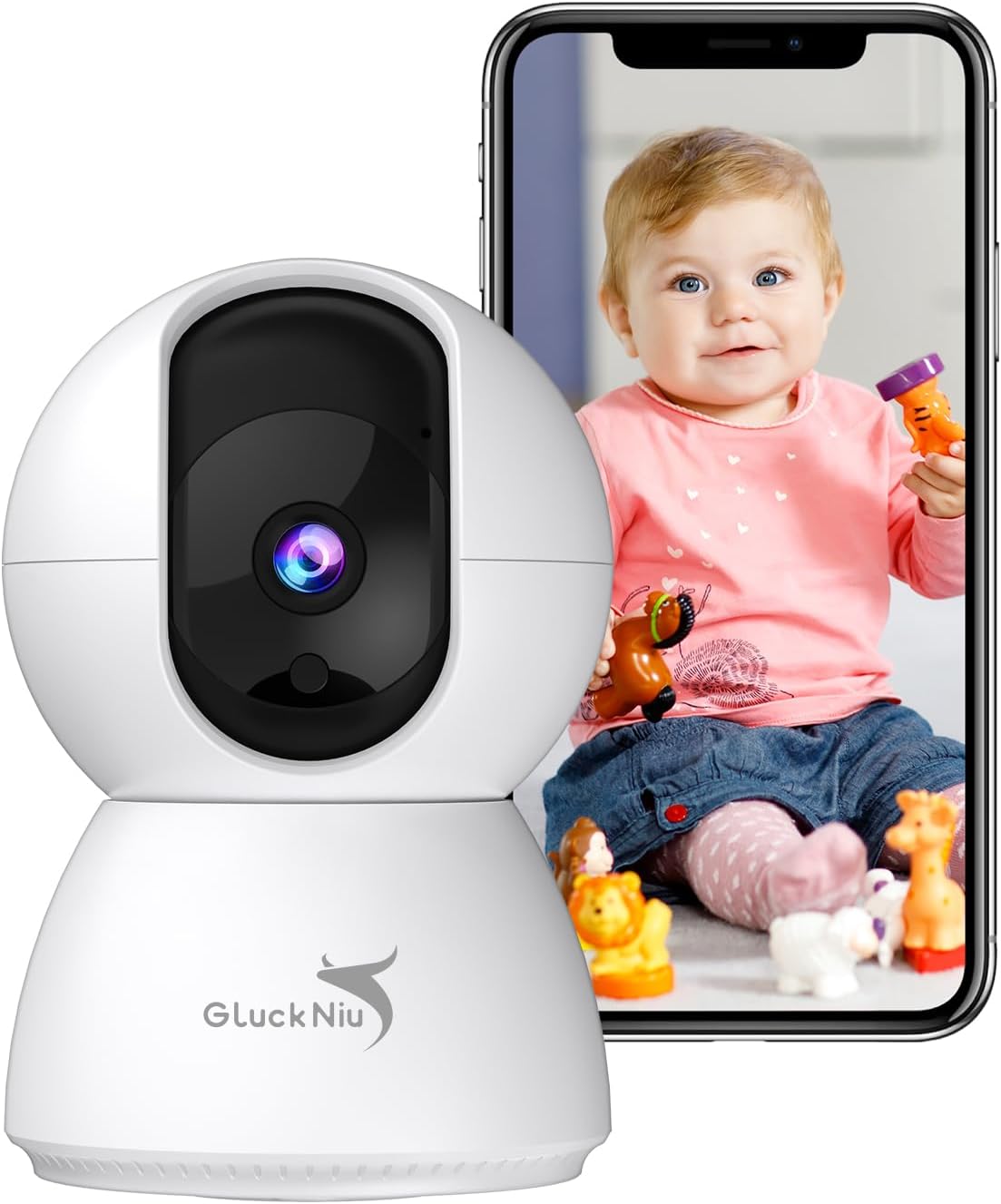 Smart Baby monitor with camera and 2-Way Audio, 2K 4MP QHD I…