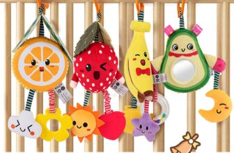 TUMAMA Baby Toys for 3 6 9 12 Months,Hanging Fruit Rattles A...