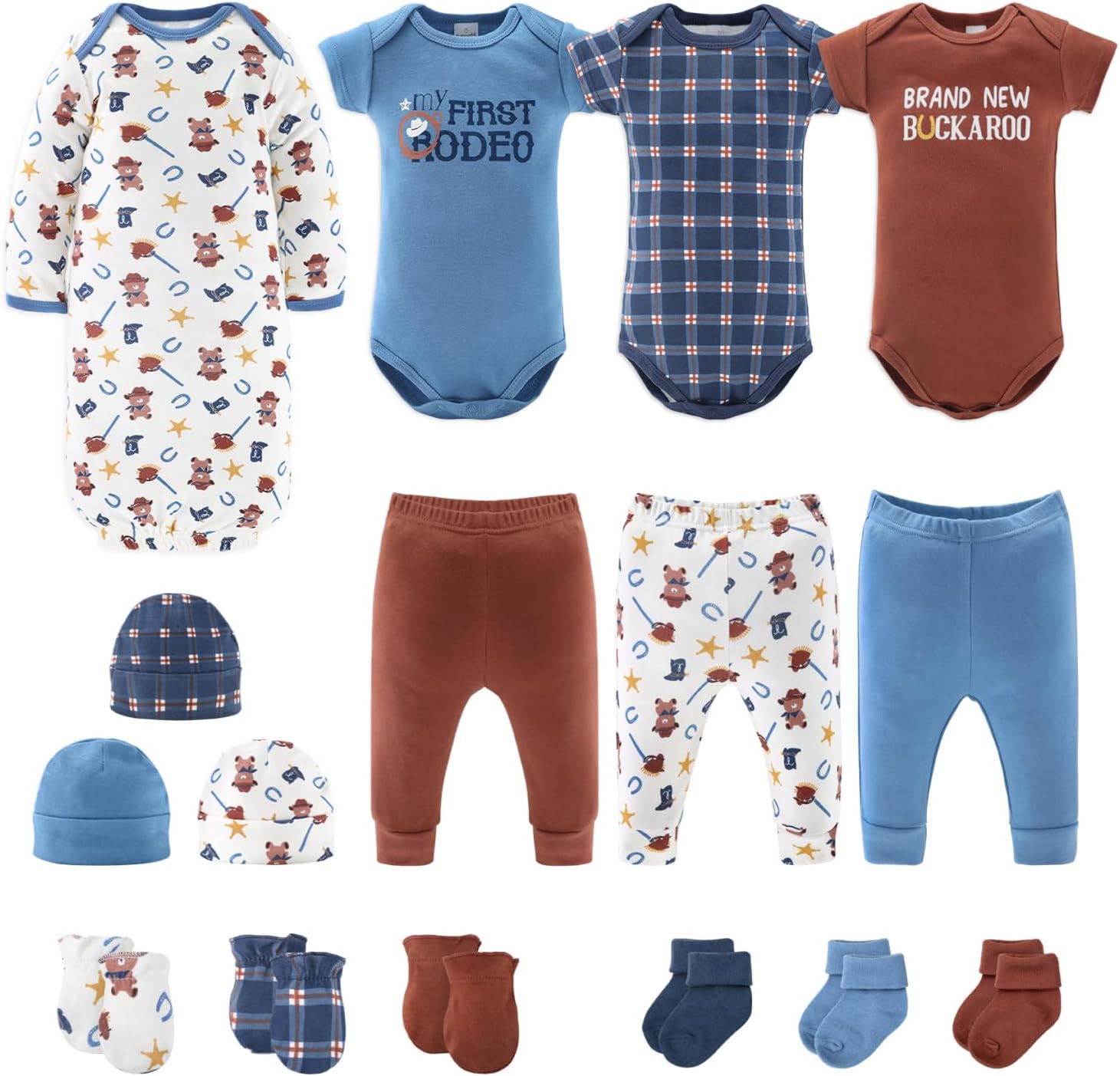 The Peanutshell Newborn Clothes & Accessories Gift Set for B…