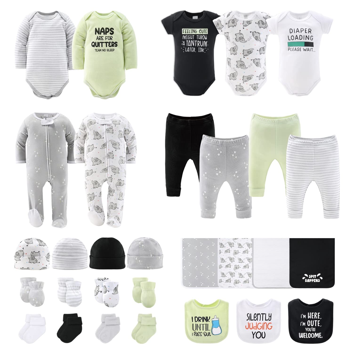 The Peanutshell Newborn Clothes & Accessories Set | 30 Piece…