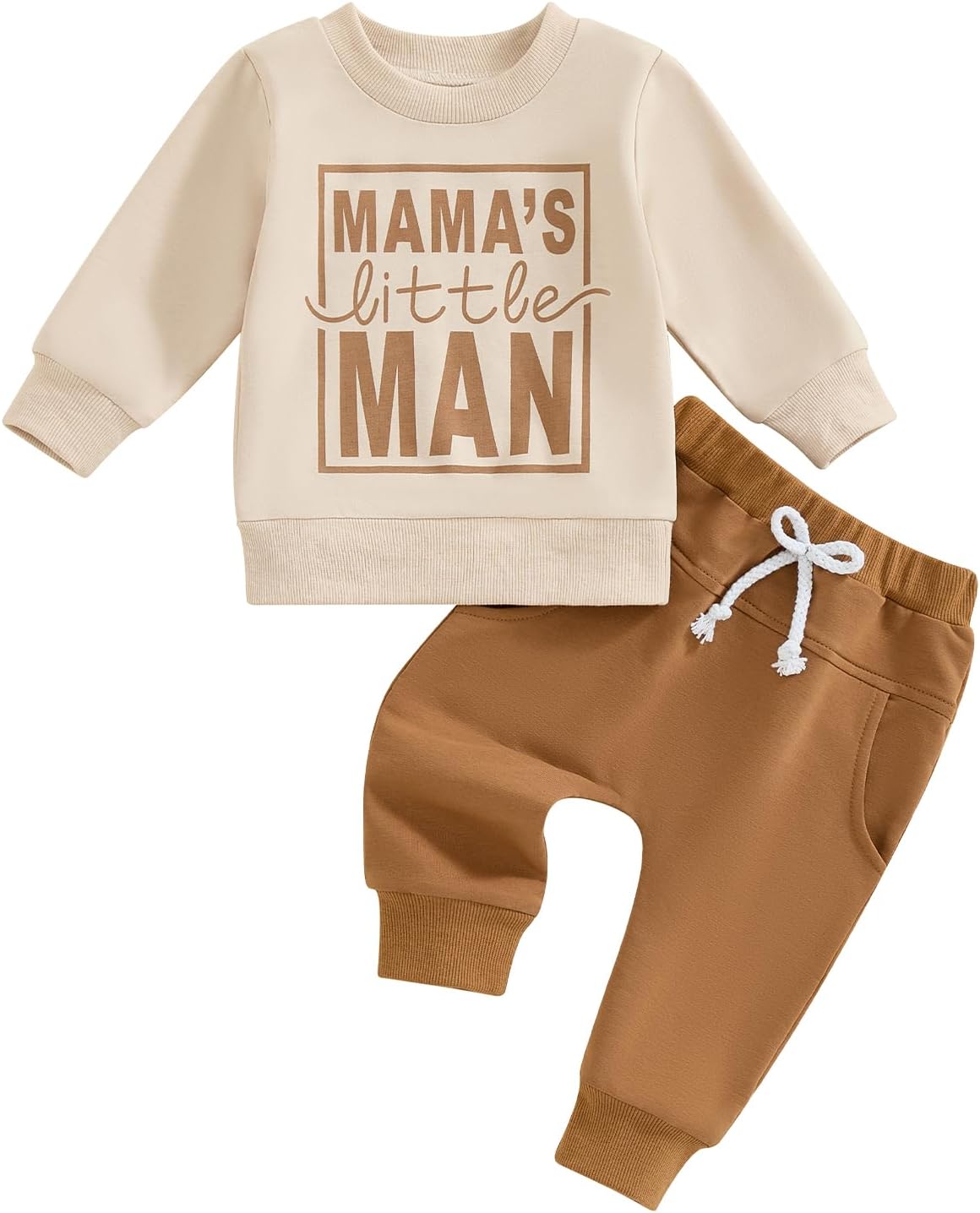 Toddler Boy Outfit Mama’s Little Man Long Sleeve Sweatshirt …