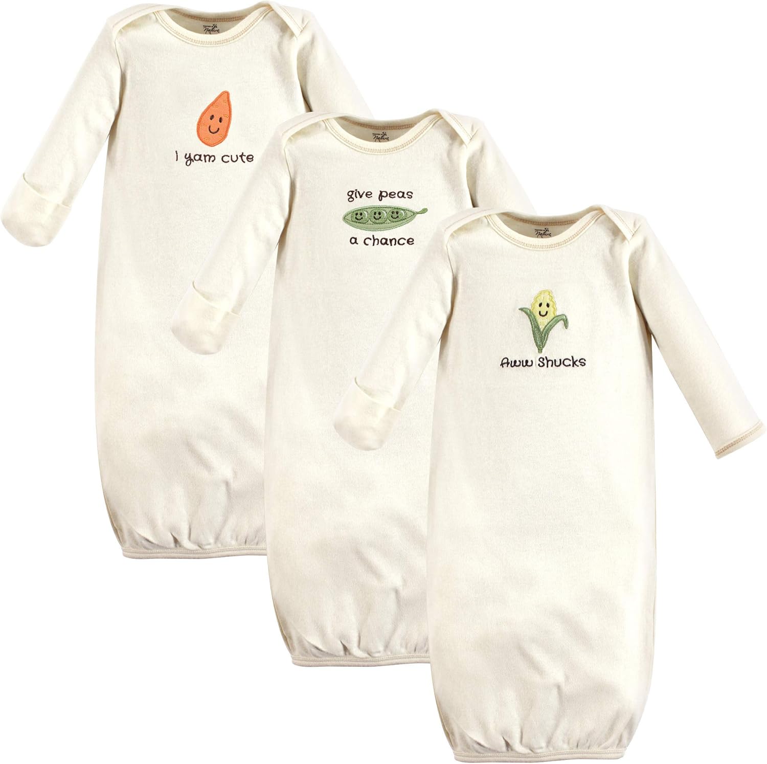 Touched by Nature Unisex Baby Organic Cotton Gowns