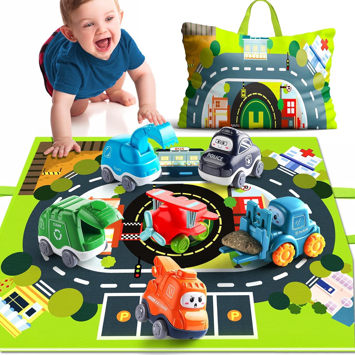 Truck Car Construction Vehicle Toys for 1 Year Old Boy with …