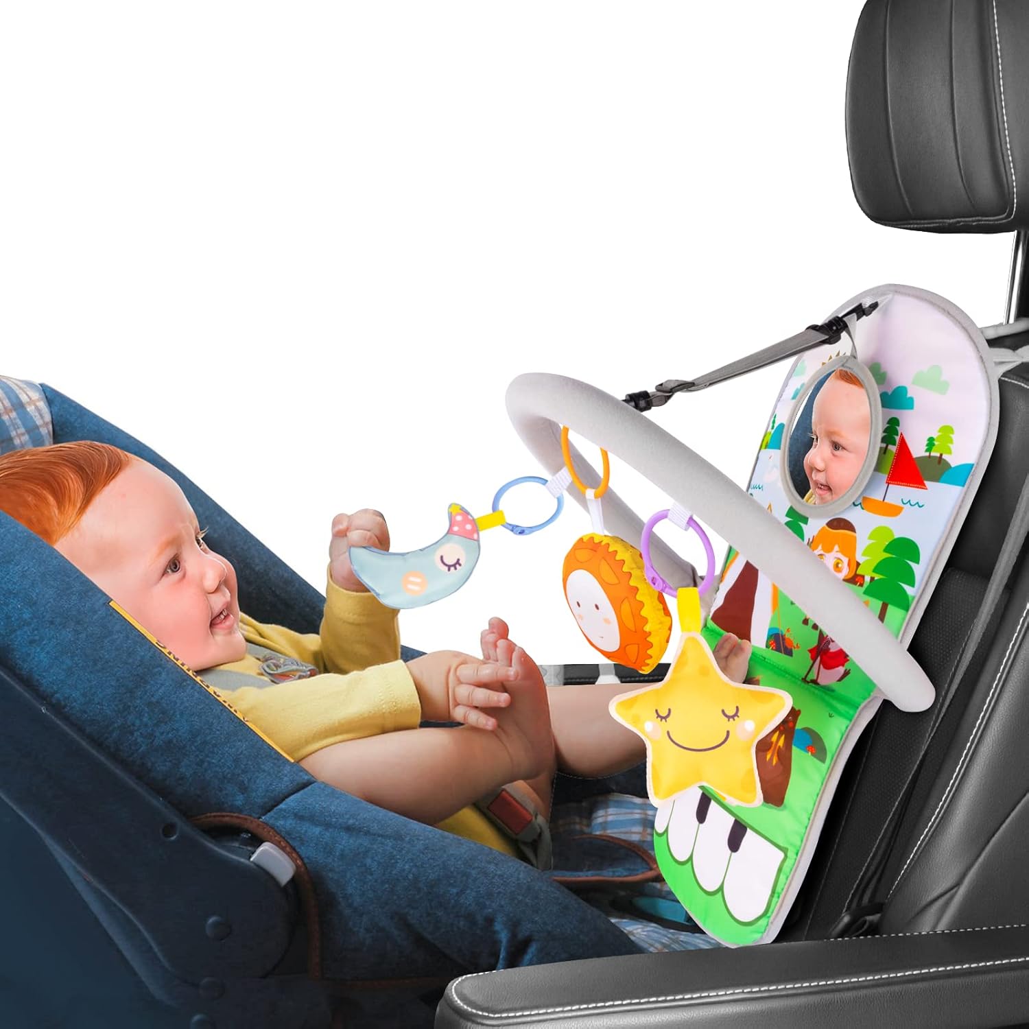 UNIH Car Seat Toys for Baby Infant 6 Months and Up, Adjustab…