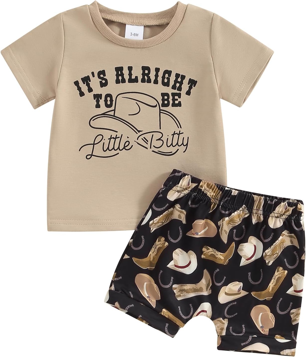 Western Baby Boy Outfit It’s Alright to Be Little Bitty T-Sh…