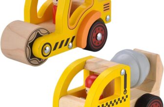 Wooden Push Car Toys for Infants 12-18 Months, 2 Pcs Baby Ve...