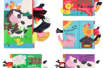 beiens Baby Books Toys, Touch and Feel Crinkle Cloth Books f...