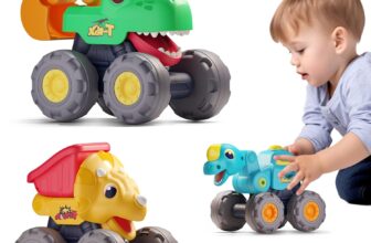 iPlay, iLearn Toddler Dinosaur Monster Truck Toys, Baby Pull...