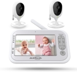 5″ LCD Split Screen with 2 Cameras, Baby Monitor with Camera…