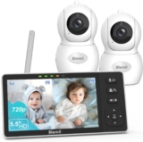 5.5″ HD Split-Screen Baby Monitor, Video Baby Monitor with 2…