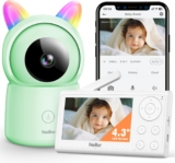 Baby Monitor, 4.3″ Video Baby Monitor with 1080P Camera, Sma…