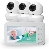 Babysense 5″ HD Split-Screen Baby Monitor, Video Baby Monito…