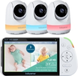 Babysense 5.5″ Full-HD Split-Screen Baby Monitor, 1080p Vide…