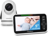 HelloBaby 5 Inch Video Baby Monitor with Camera and Audio, R…