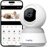 Hugolog 3K 5MP Indoor Pan/Tilt Security Camera with Auto-Foc…