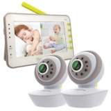 Moonybaby Baby Monitor Long Range No WiFi, Dual PTZ Cameras …